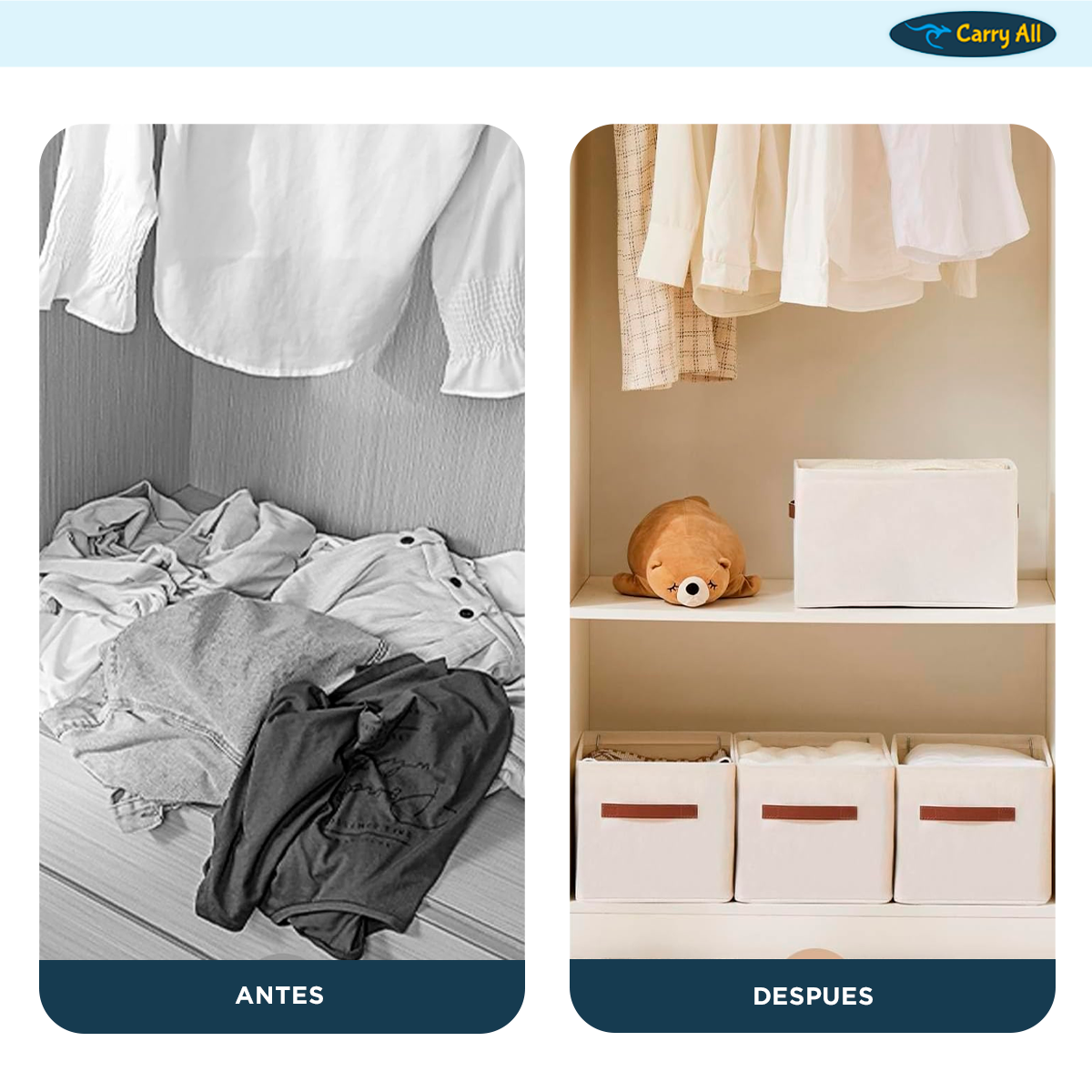 Cesta Organizadora Plegable Carry All De Lino S-5