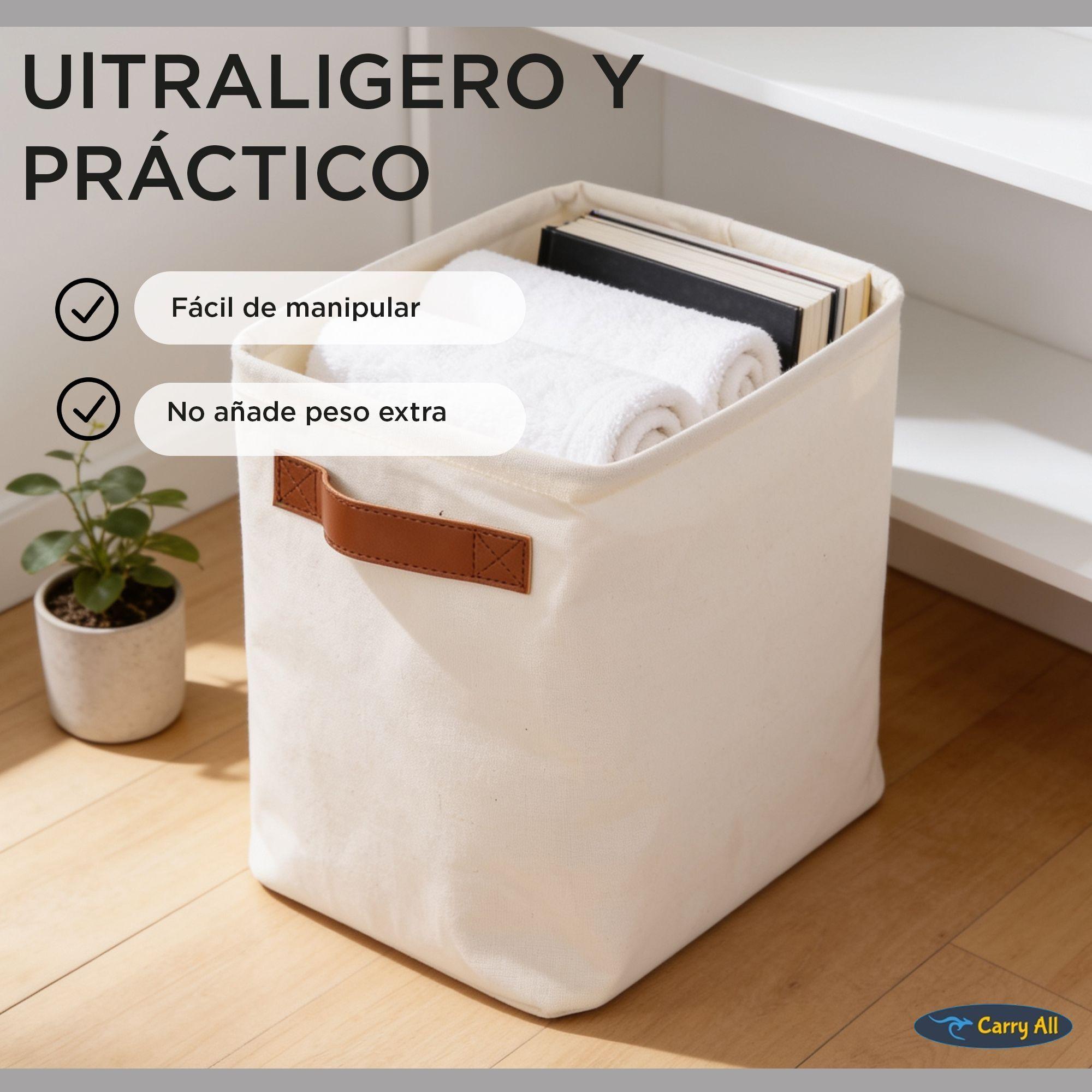 Cesta Organizadora Plegable Carry All De Lino S-6