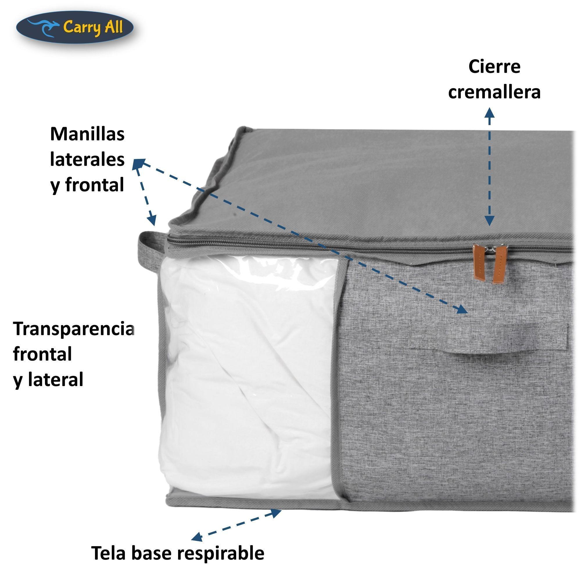 Pack 3 Bolsos Organizadores Almacenaje Jumbo 85 Lts. Bolsa Ropa Cama-3