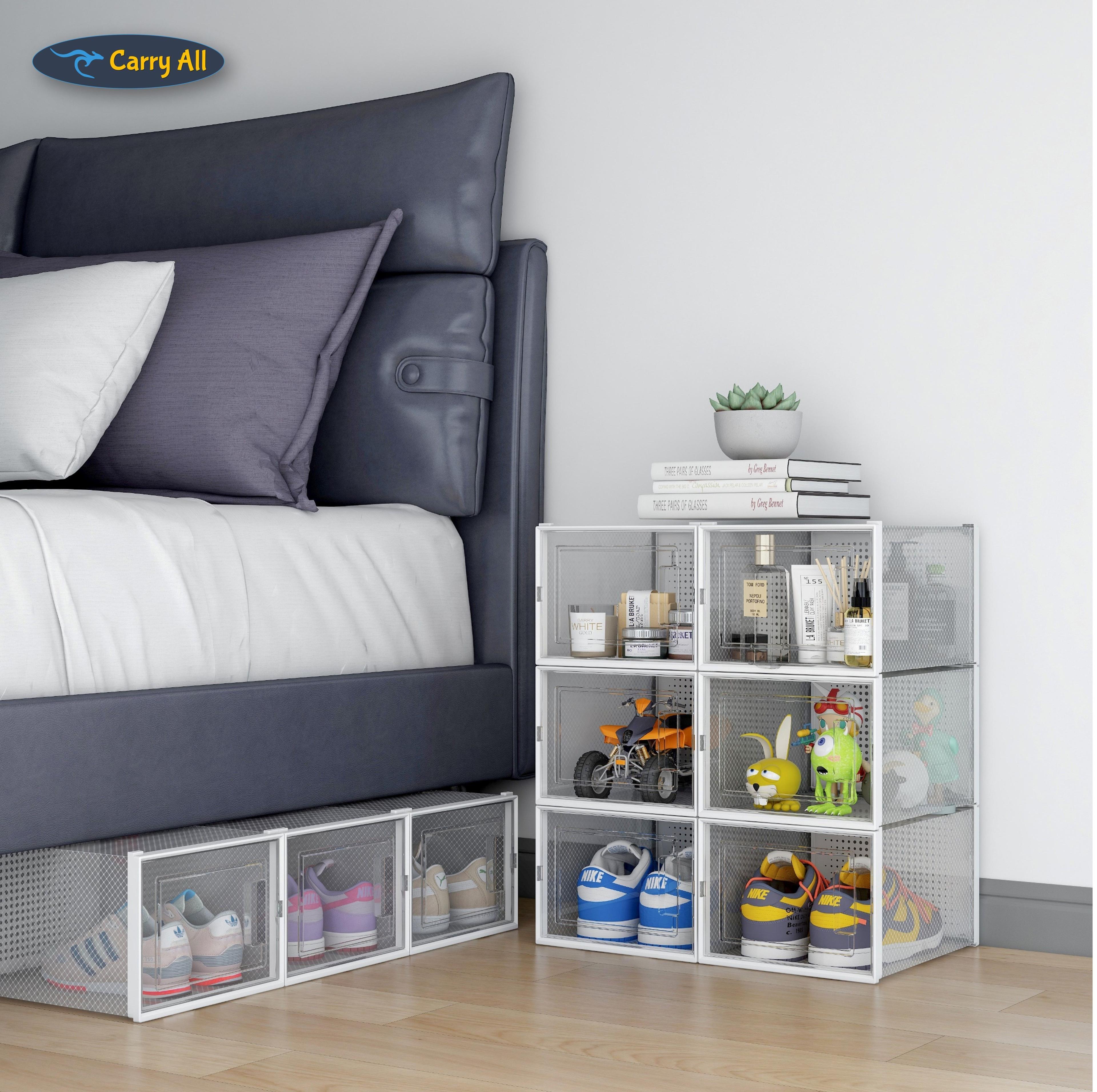 Pack 6 Cajas Organizadoras Zapatos Ropa Varios Apilables Zapatera Talla M-6