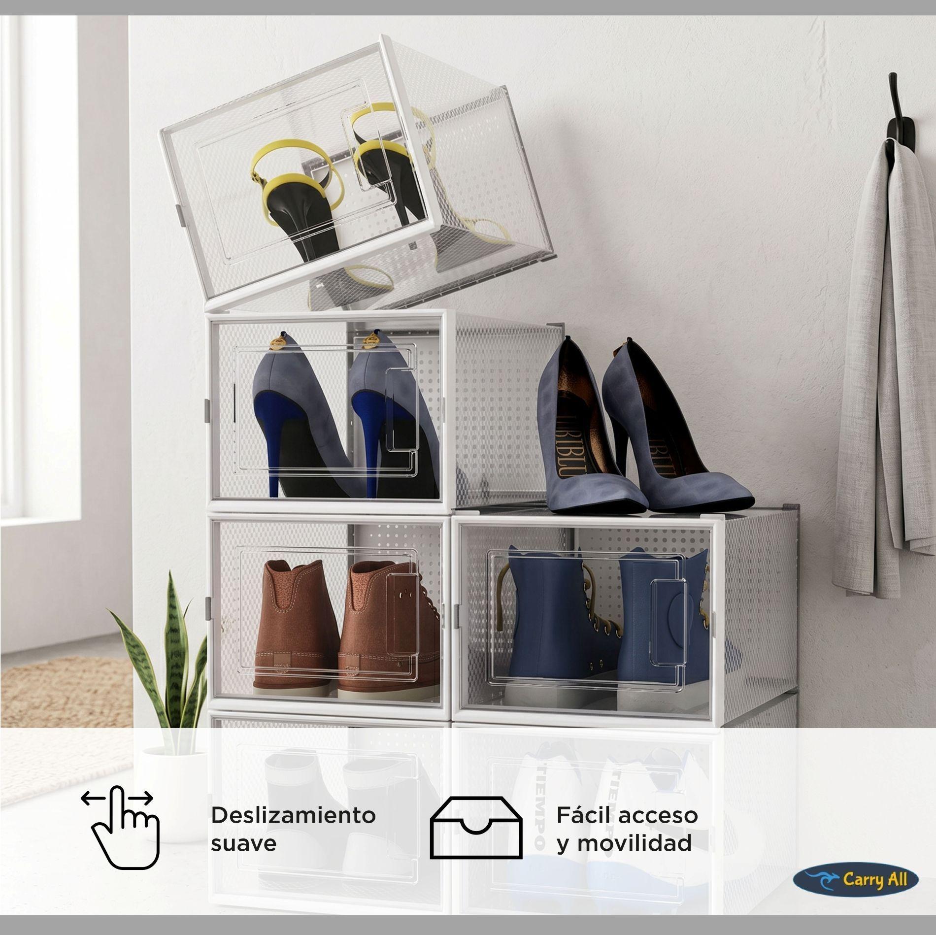 Pack 6 Cajas Organizadoras Zapatos Ropa Varios Apilables Zapatera Talla M-5
