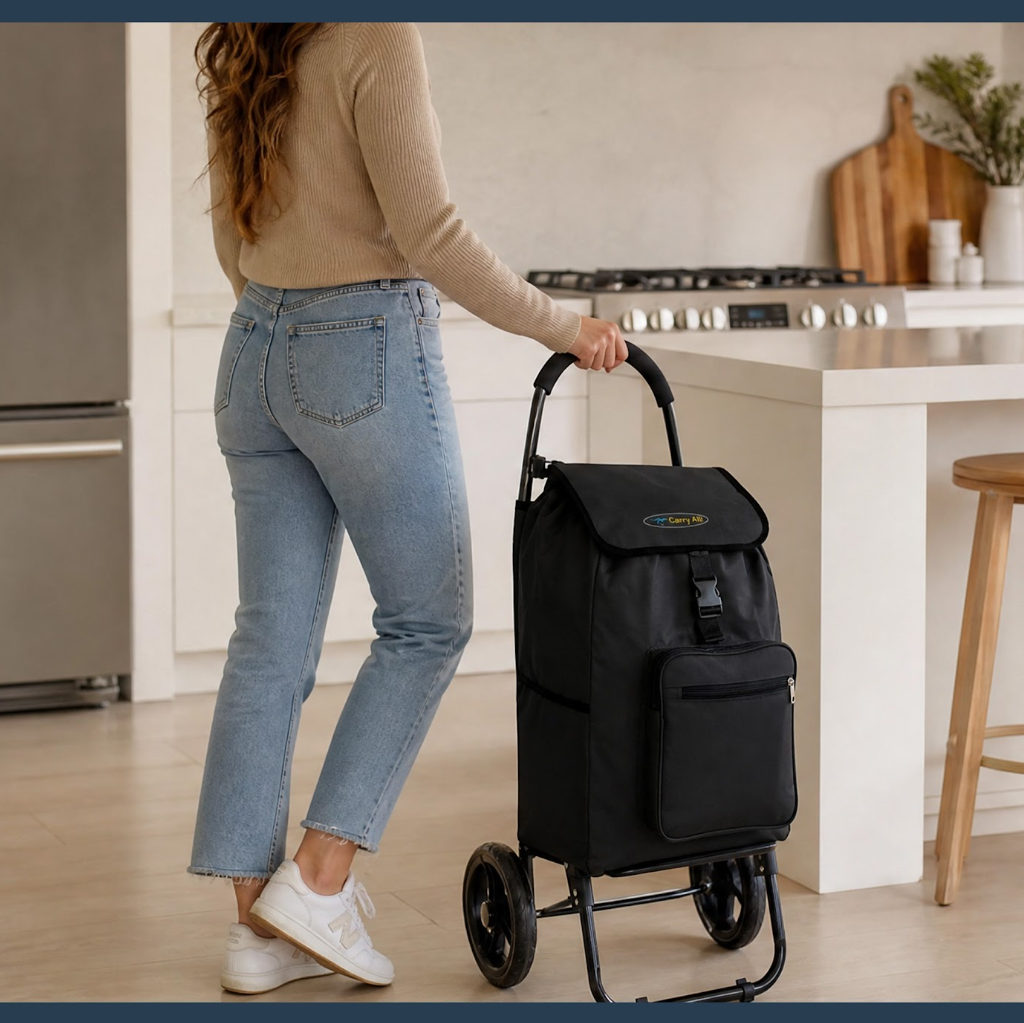 Carrito de Compras  Plegable Carry All® Sidney 55 Litros  Tipo Yegua Negro-7