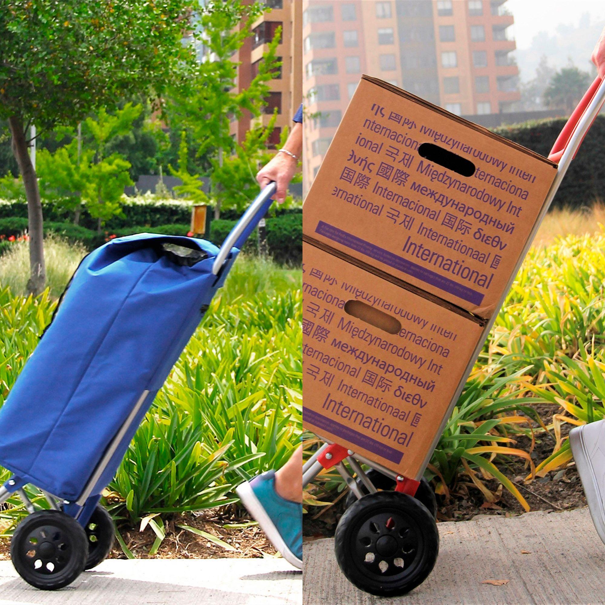 Carrito De Compras Plegable Adelaida Feria, Supermercado Azul-5