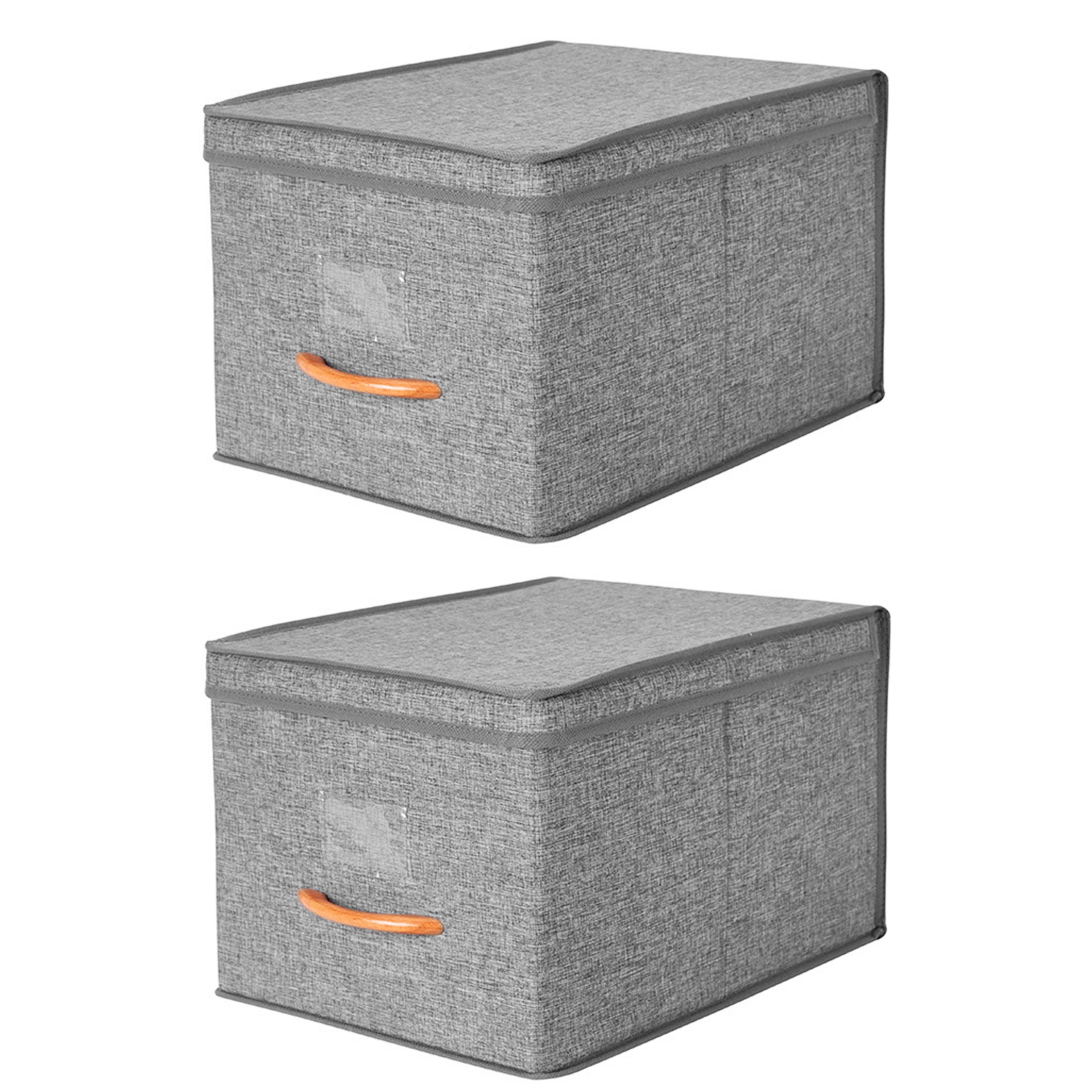 Pack 2 Cajas Organizadoras Plegables Closet Ropa Accs. Large-0