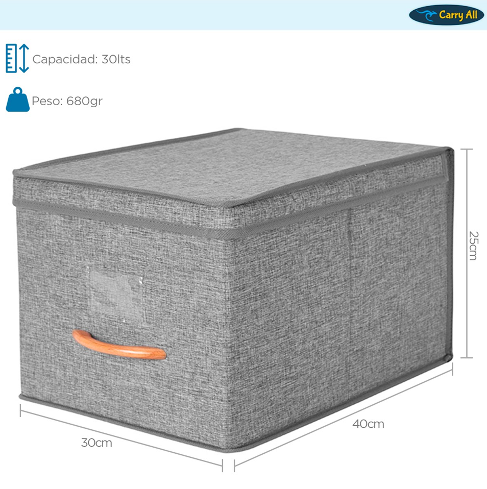 Pack 2 Cajas Organizadoras Plegables Closet Ropa Accs. Large-1