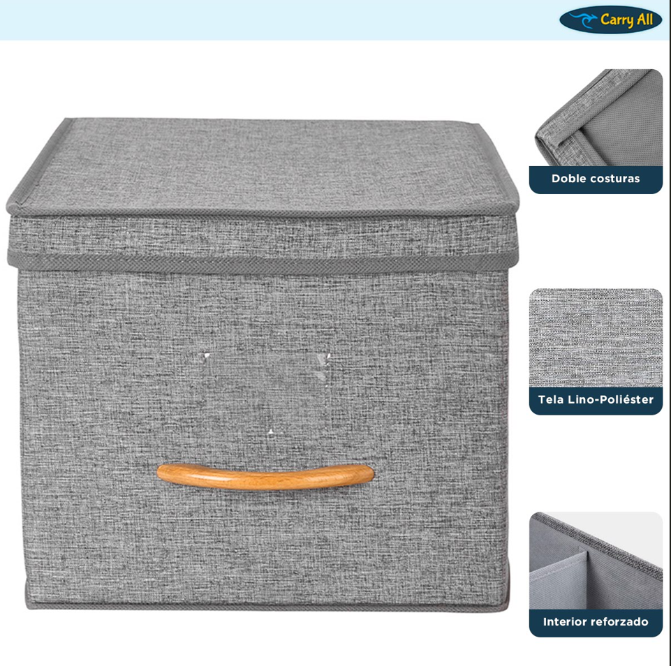 Pack 2 Cajas Organizadoras Plegables Closet Ropa Accs. Large-4