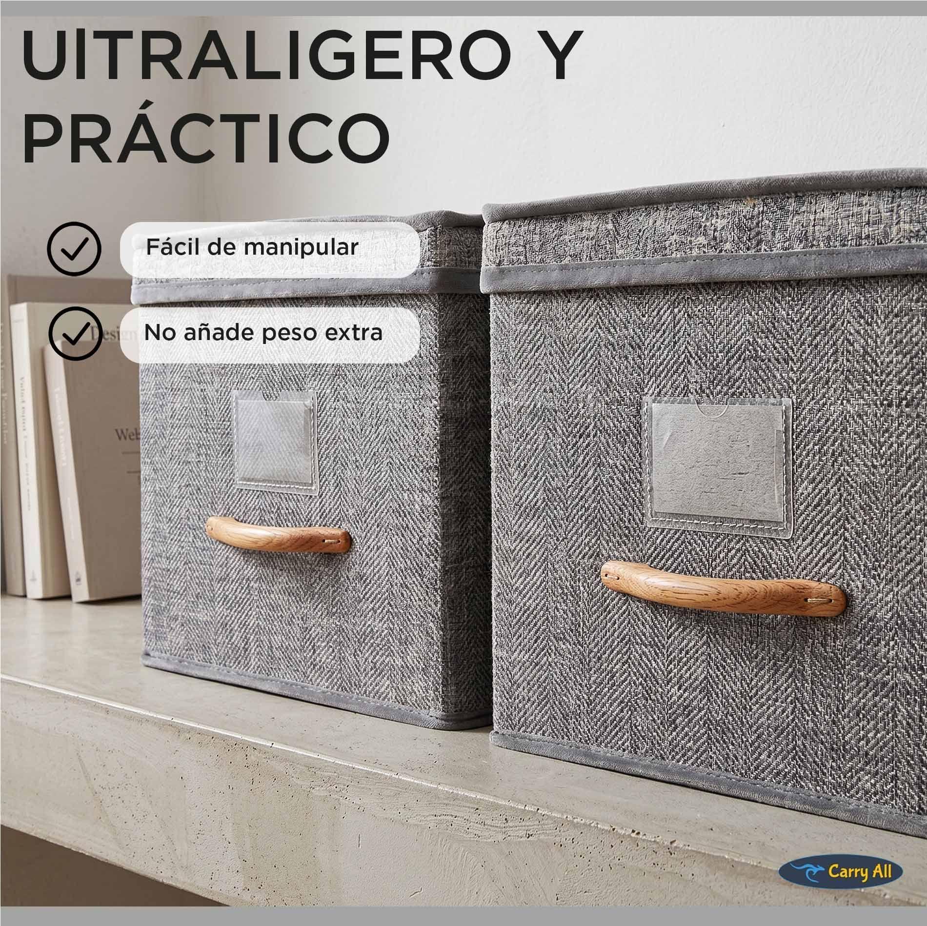 Pack 2 Cajas Organizadoras Plegables Closet Ropa Accs. Large-5