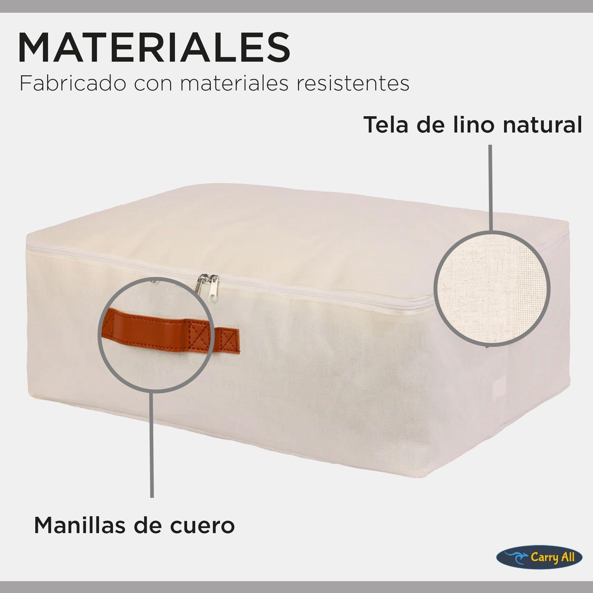 Pack 3 Bolsas Organizadoras Underbed Bajo Cama Carry All De Lino-4