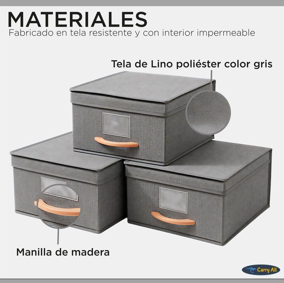 Pack 3 Cajas Organizadoras Plegables Closet Ropa Varios (S)-2