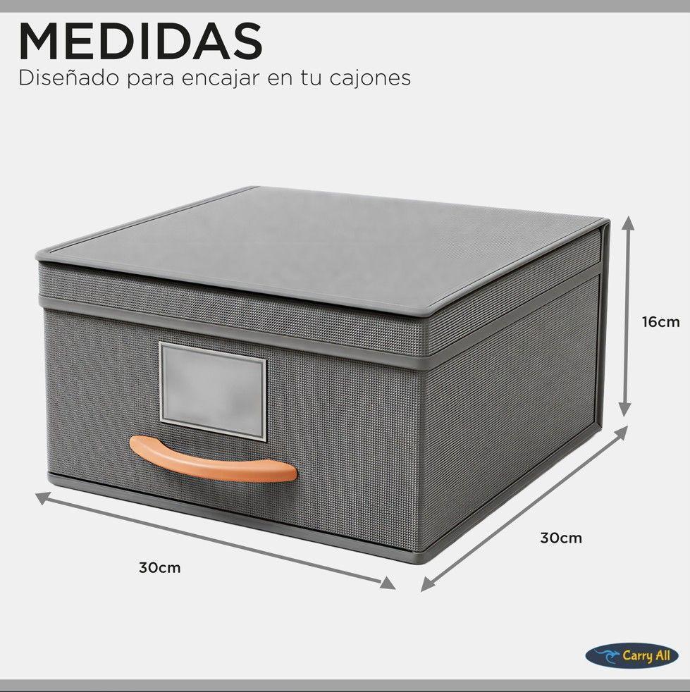 Pack 3 Cajas Organizadoras Plegables Closet Ropa Varios (S)-4