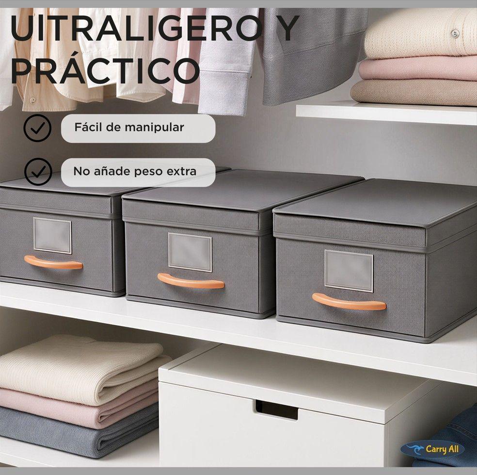 Pack 3 Cajas Organizadoras Plegables Closet Ropa Varios (S)-5