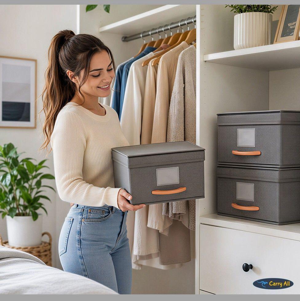 Pack 3 Cajas Organizadoras Plegables Closet Ropa Varios (S)-7