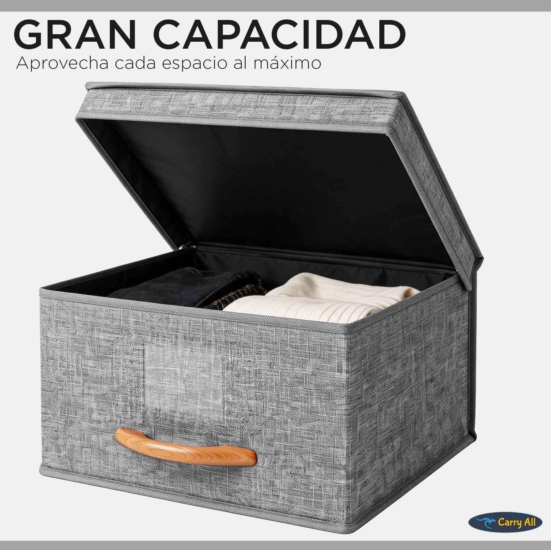 Pack 3 Cajas Organizadoras Plegables Closet Ropa Varios (S)-3