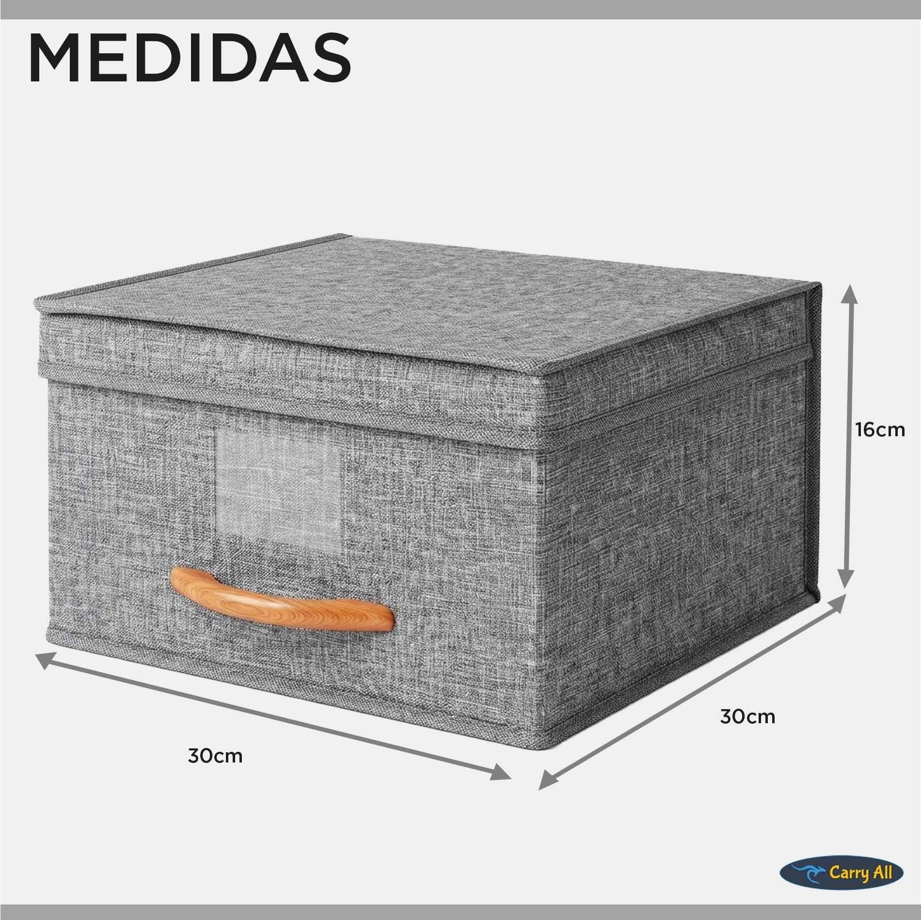 Pack 3 Cajas Organizadoras Plegables Closet Ropa Varios (S)-4