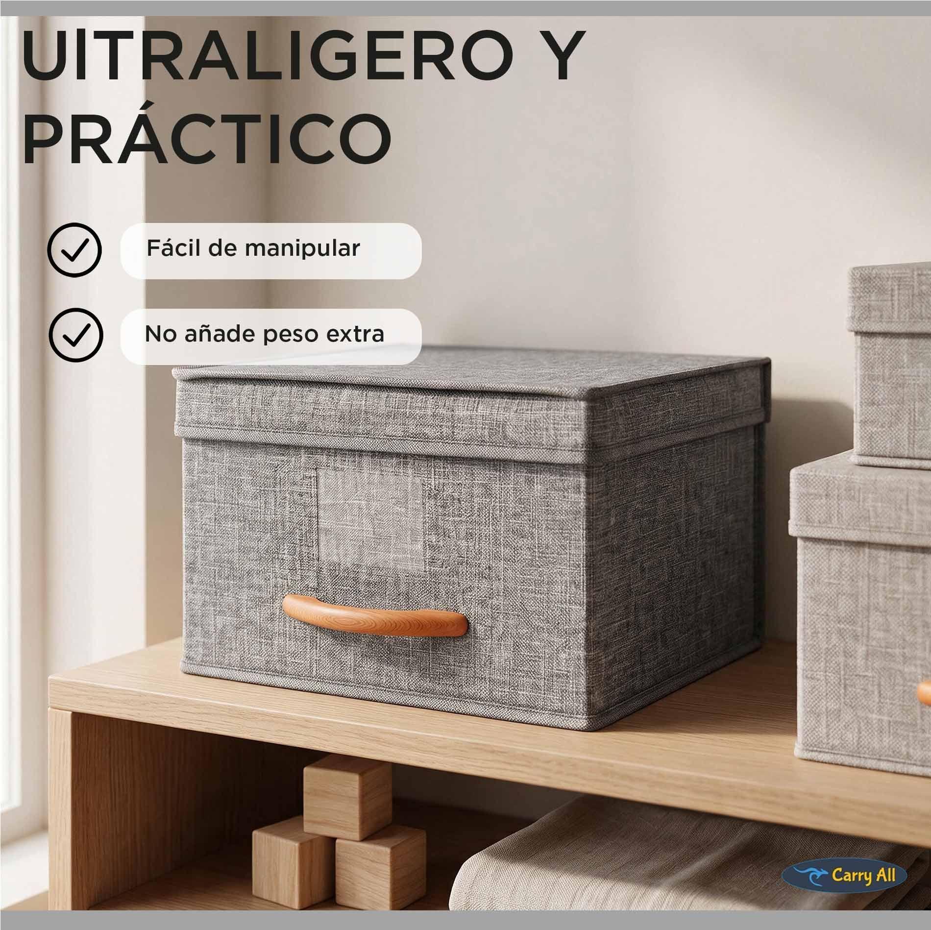 Pack 3 Cajas Organizadoras Plegables Closet Ropa Varios (S)-5