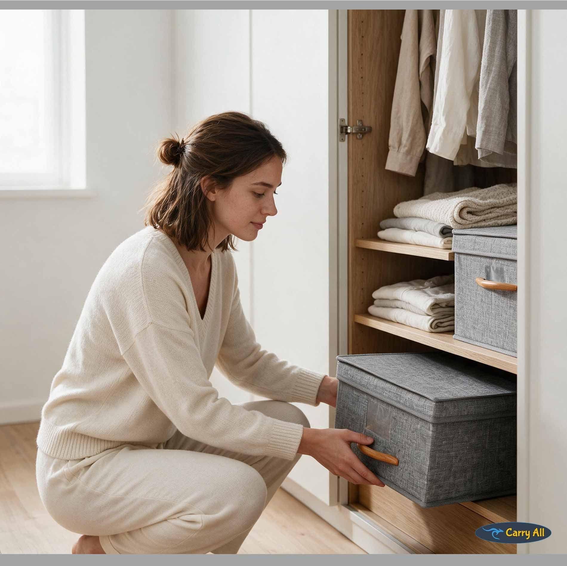Pack 3 Cajas Organizadoras Plegables Closet Ropa Varios (S)-8