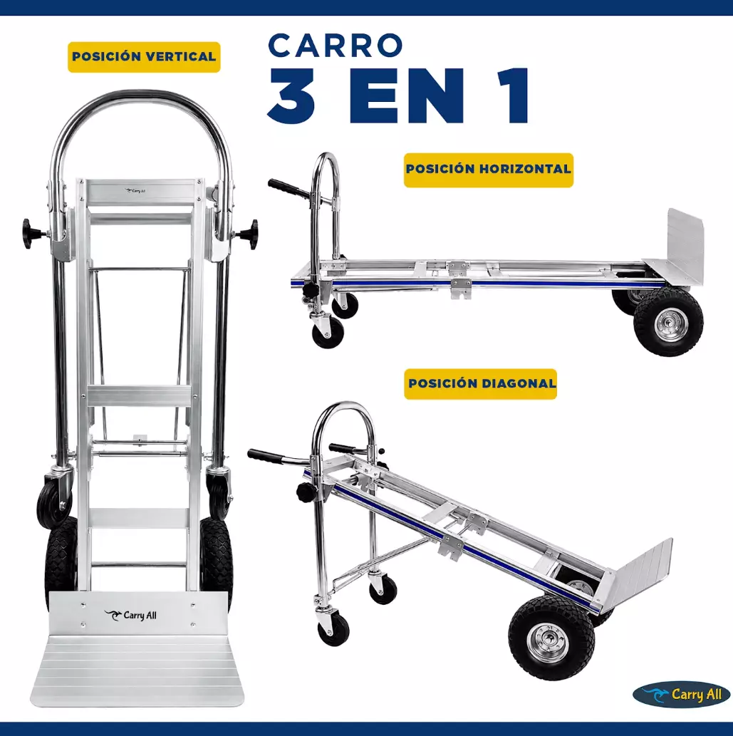Carro De Carga 3 En 1 Carry All Titan 350 Kg Plegable Yegua-2