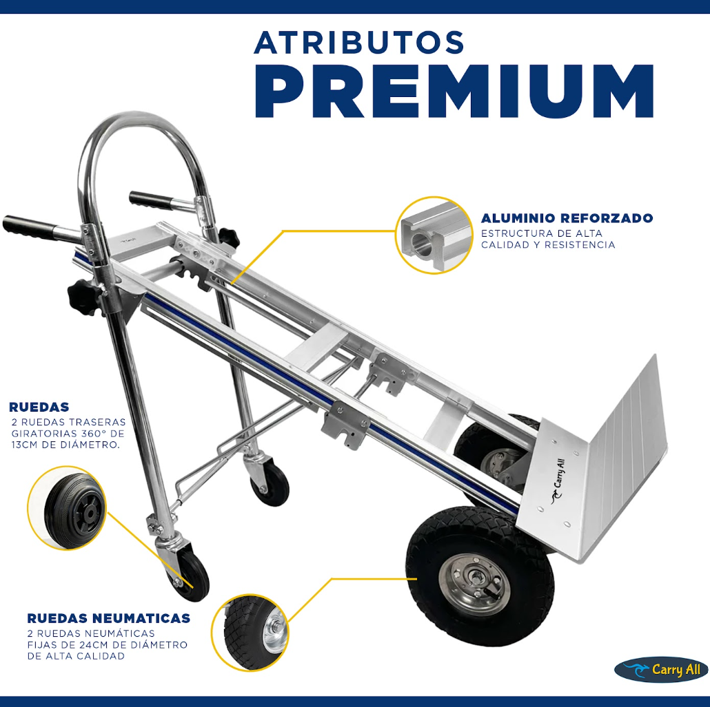 Carro De Carga 3 En 1 Carry All Titan 350 Kg Plegable Yegua-3
