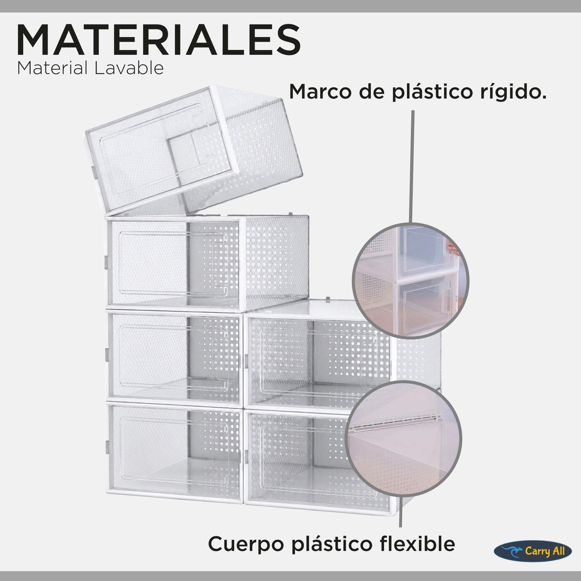 Pack 6 Cajas Organizadoras Zapatos Ropa Varios Apilables Zapatera-2