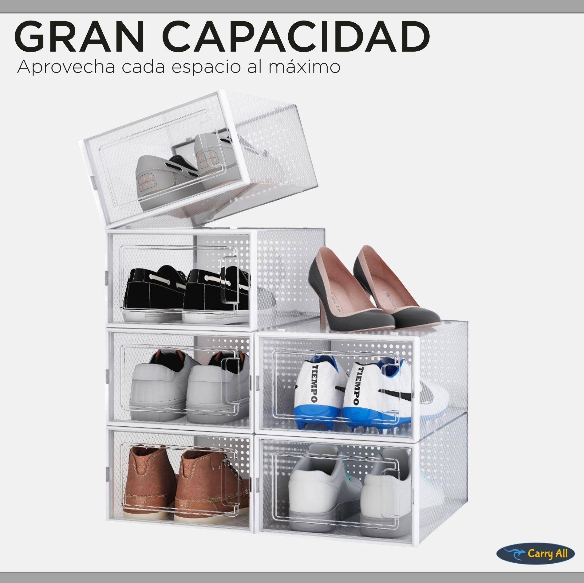 Pack 6 Cajas Organizadoras Zapatos Ropa Varios Apilables Zapatera-3