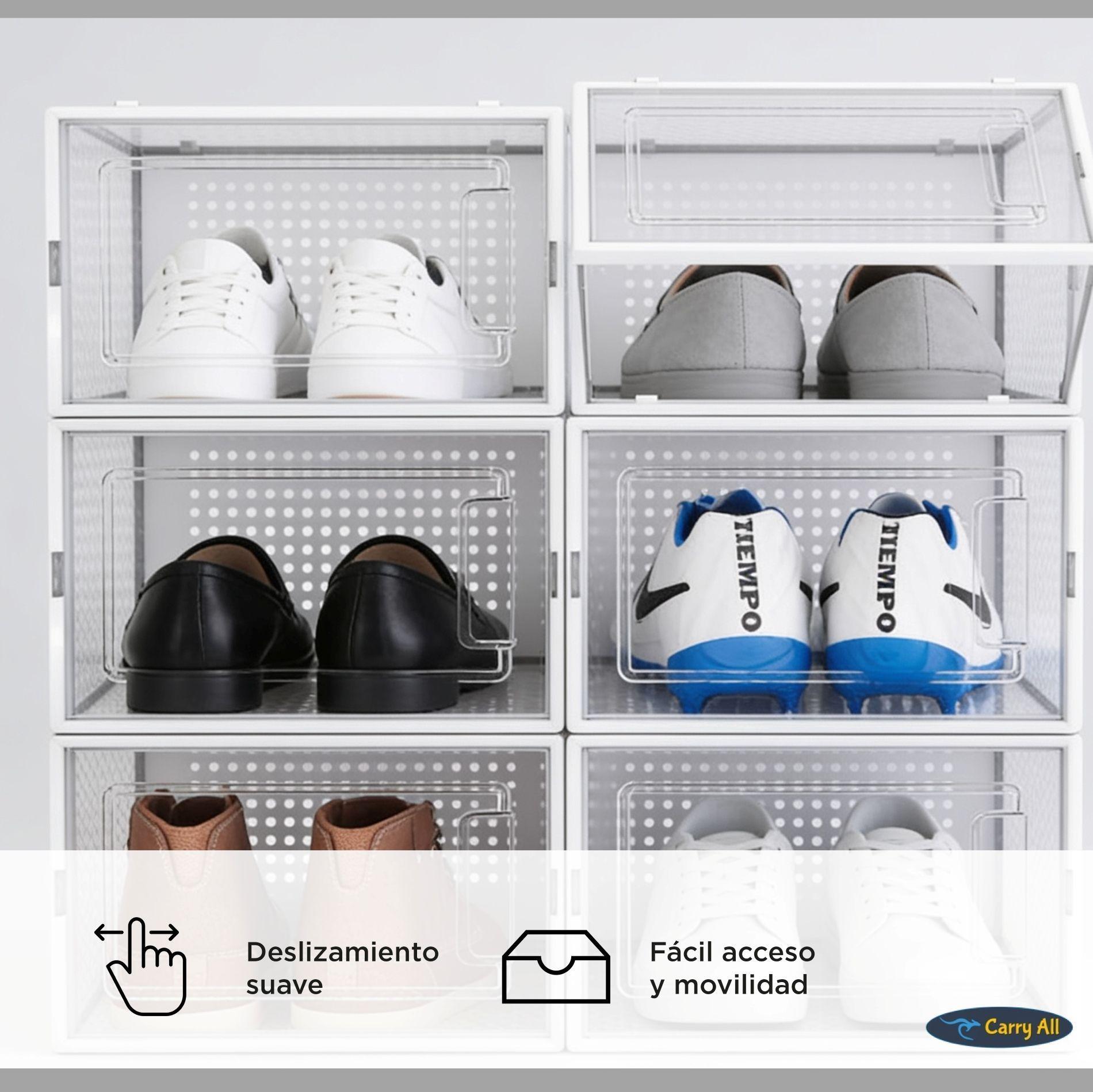 Pack 6 Cajas Organizadoras Zapatos Ropa Varios Apilables Zapatera-6