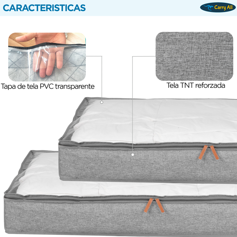 Pack 3 Bolsas Almacenaje Bajo Cama Carry All 70 Litros -3