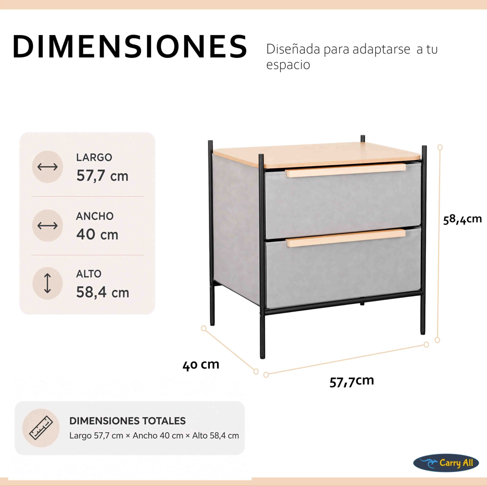 Velador Cajonera Carry All  Línea Minimalist -2