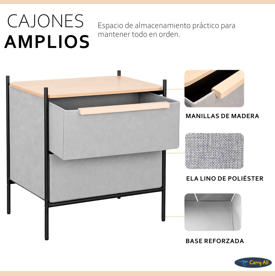 Velador Cajonera Carry All  Línea Minimalist -3