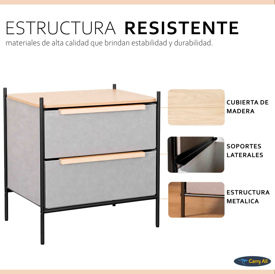 Velador Cajonera Carry All  Línea Minimalist -4