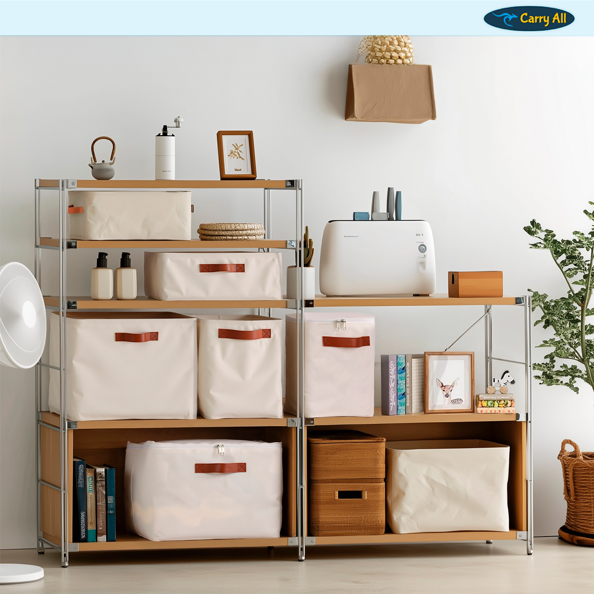 Bolsa Organizadora Plegable Carry All De Lino M-1