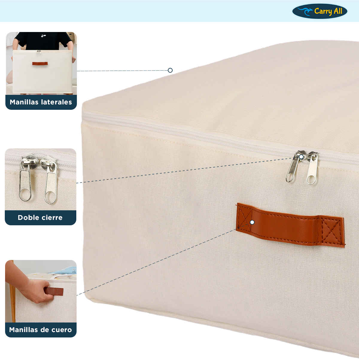 Bolsa Organizadora Plegable Carry All De Lino M-2