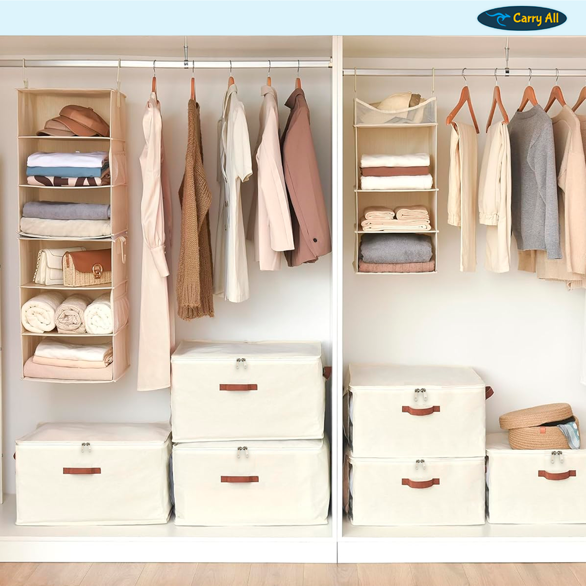 Bolsa Organizadora Plegable Carry All De Lino M-4