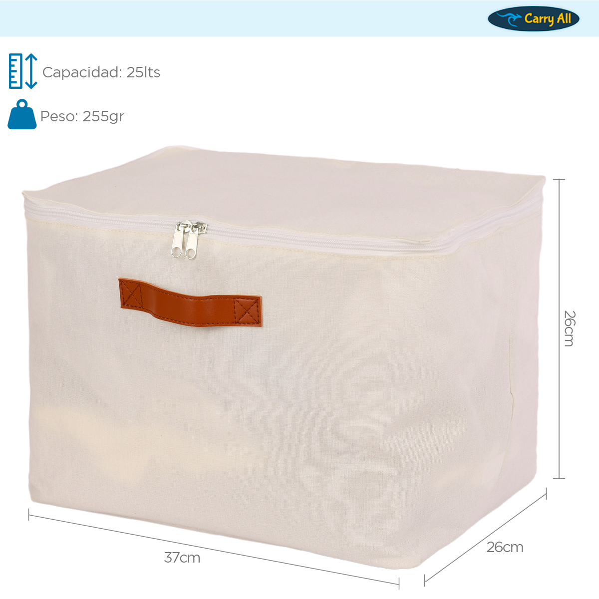 Bolsa Organizadora Plegable Carry All De Lino M-5