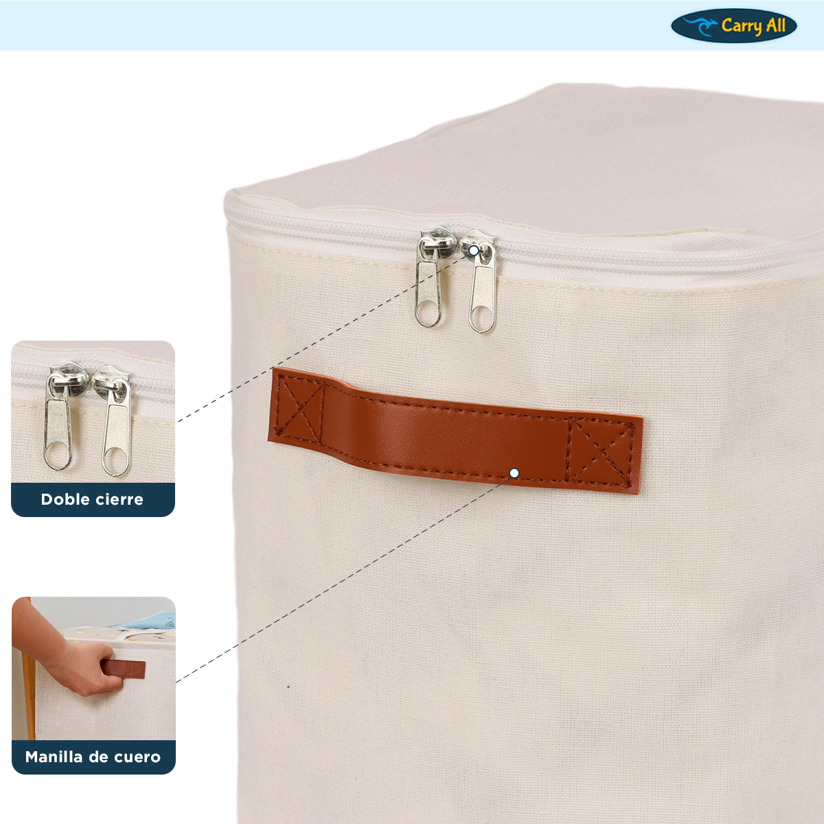 Bolsa Organizadora Plegable Carry All De Lino S-2