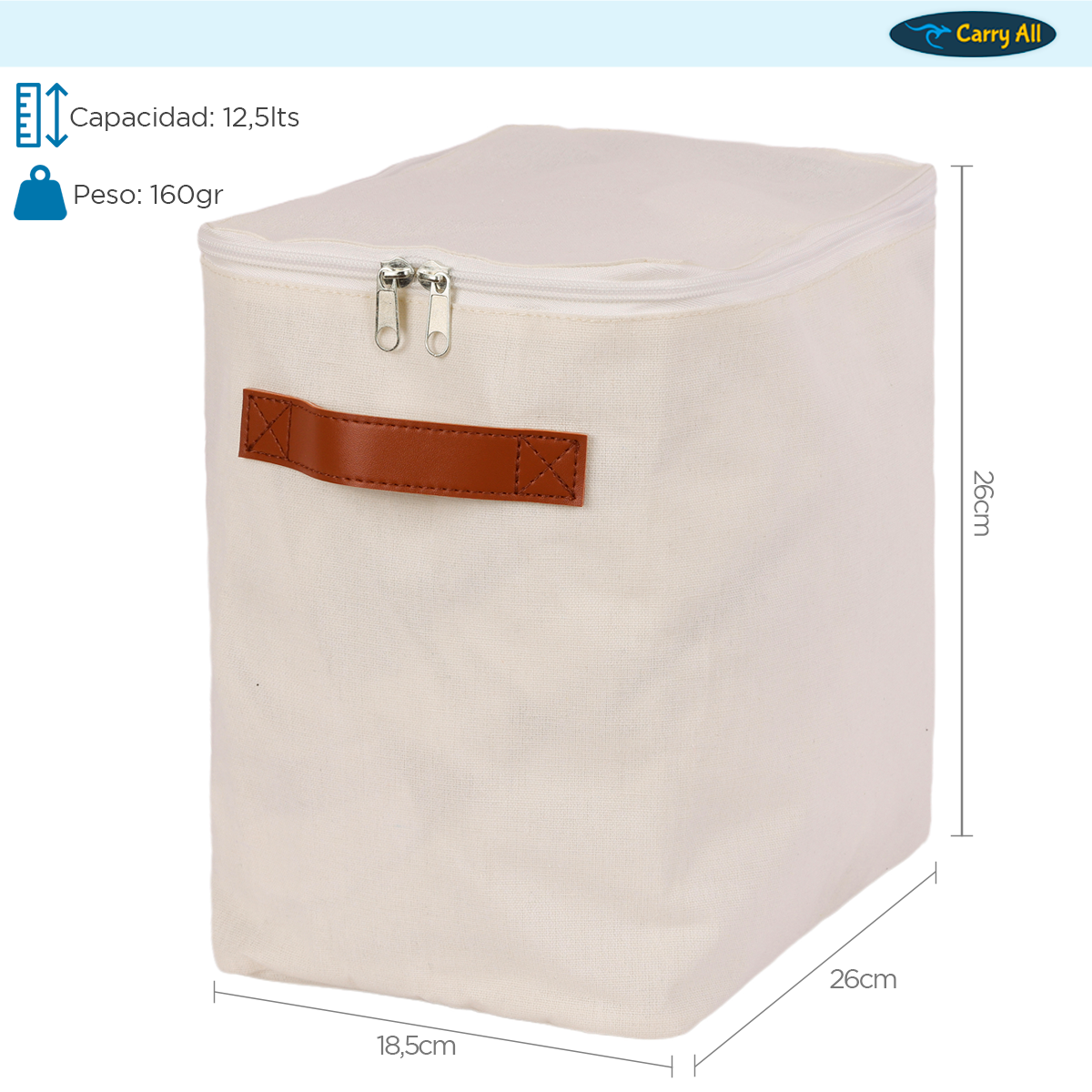 Bolsa Organizadora Plegable Carry All De Lino S-4