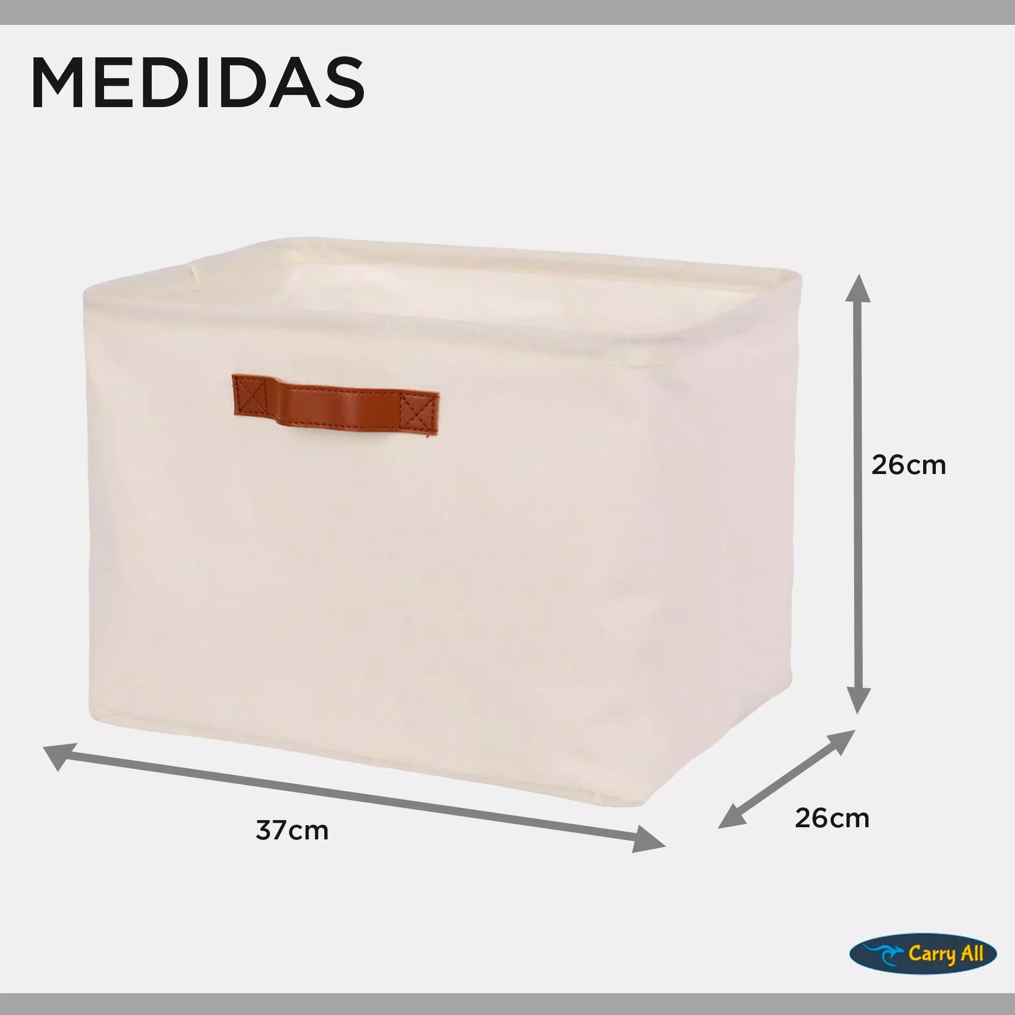 Pack 4 Cestas Organizadoras Plegables Carry All De Lino M-2
