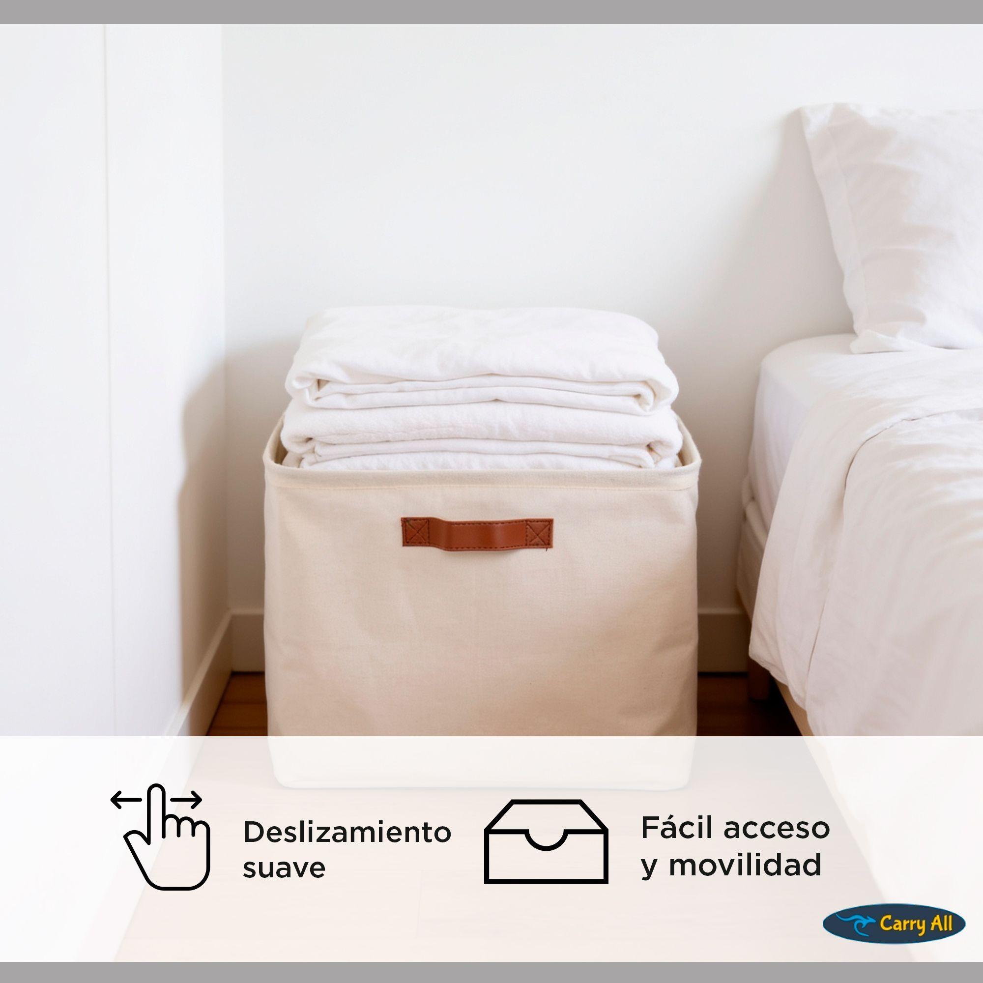 Pack 4 Cestas Organizadoras Plegables Carry All De Lino M-3