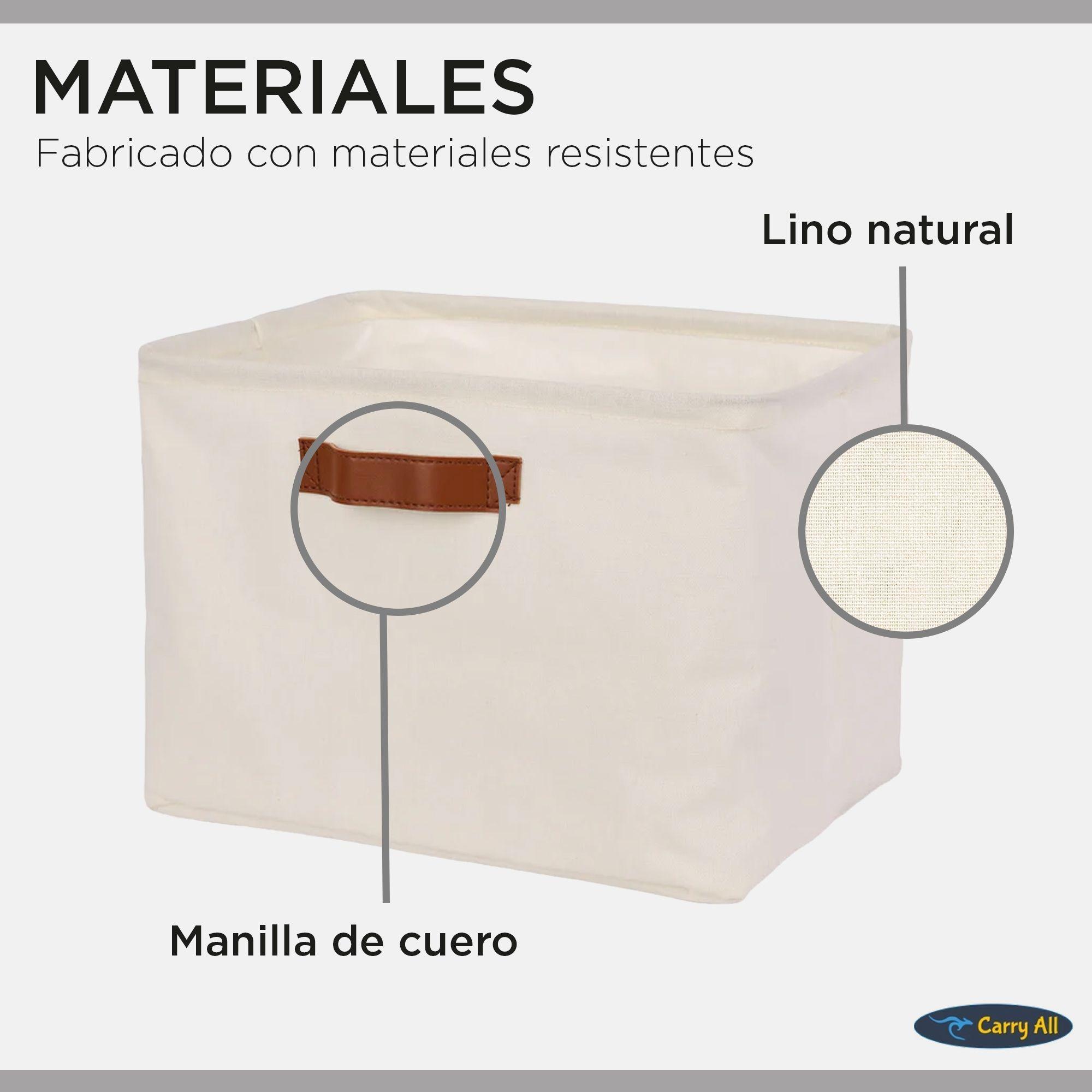 Pack 4 Cestas Organizadoras Plegables Carry All De Lino M-4
