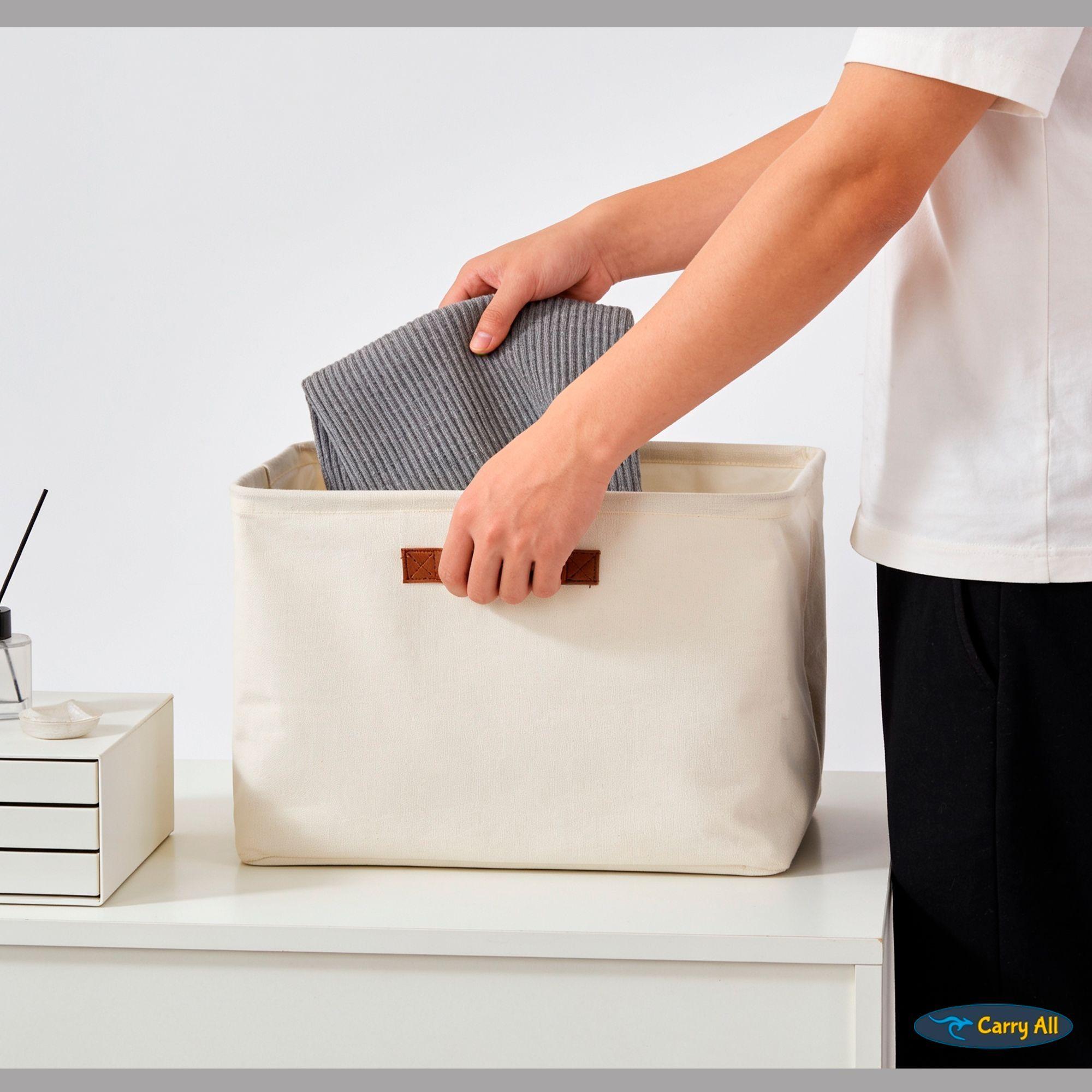 Pack 4 Cestas Organizadoras Plegables Carry All De Lino M-6