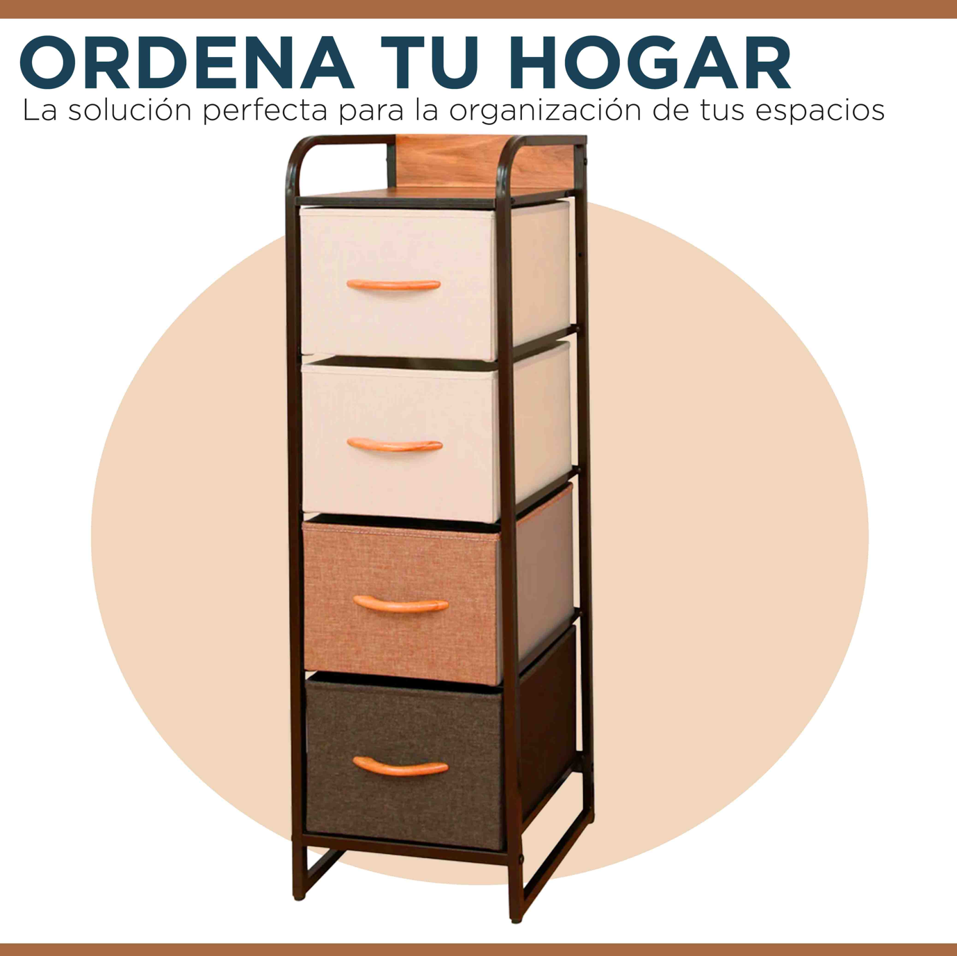 Velador Cajonera 4 Cajones Carry All® Linea Hogar-1