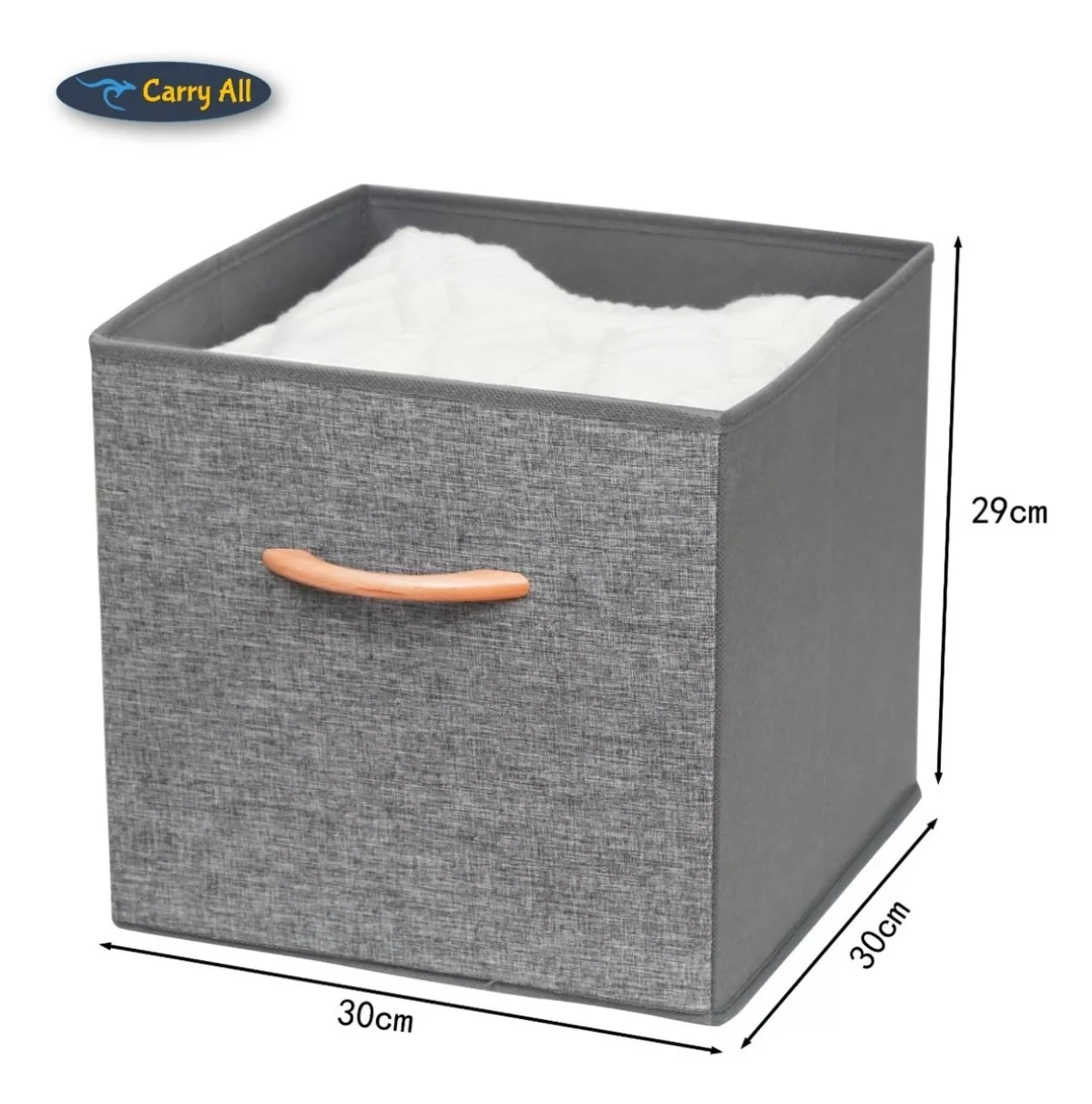 Pack 3 Cajas Cubo Organizador Plegable De Tela-3