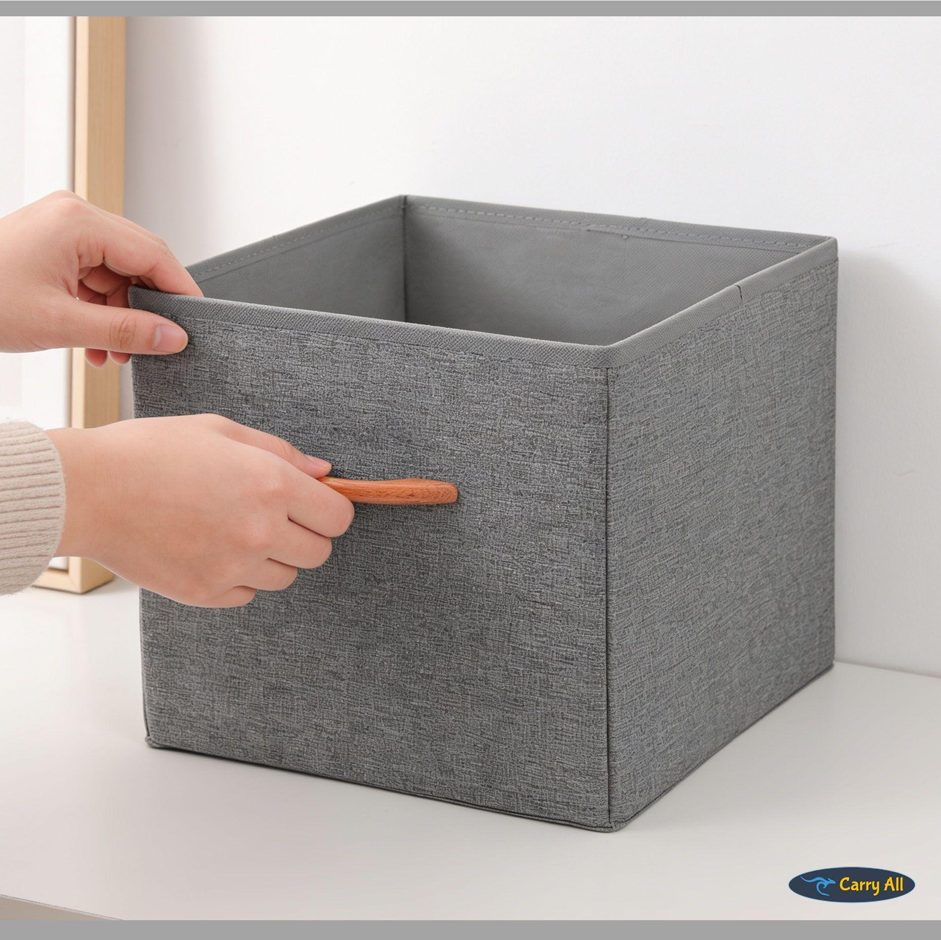 Pack 3 Cajas Cubo Organizador Plegable De Tela-8