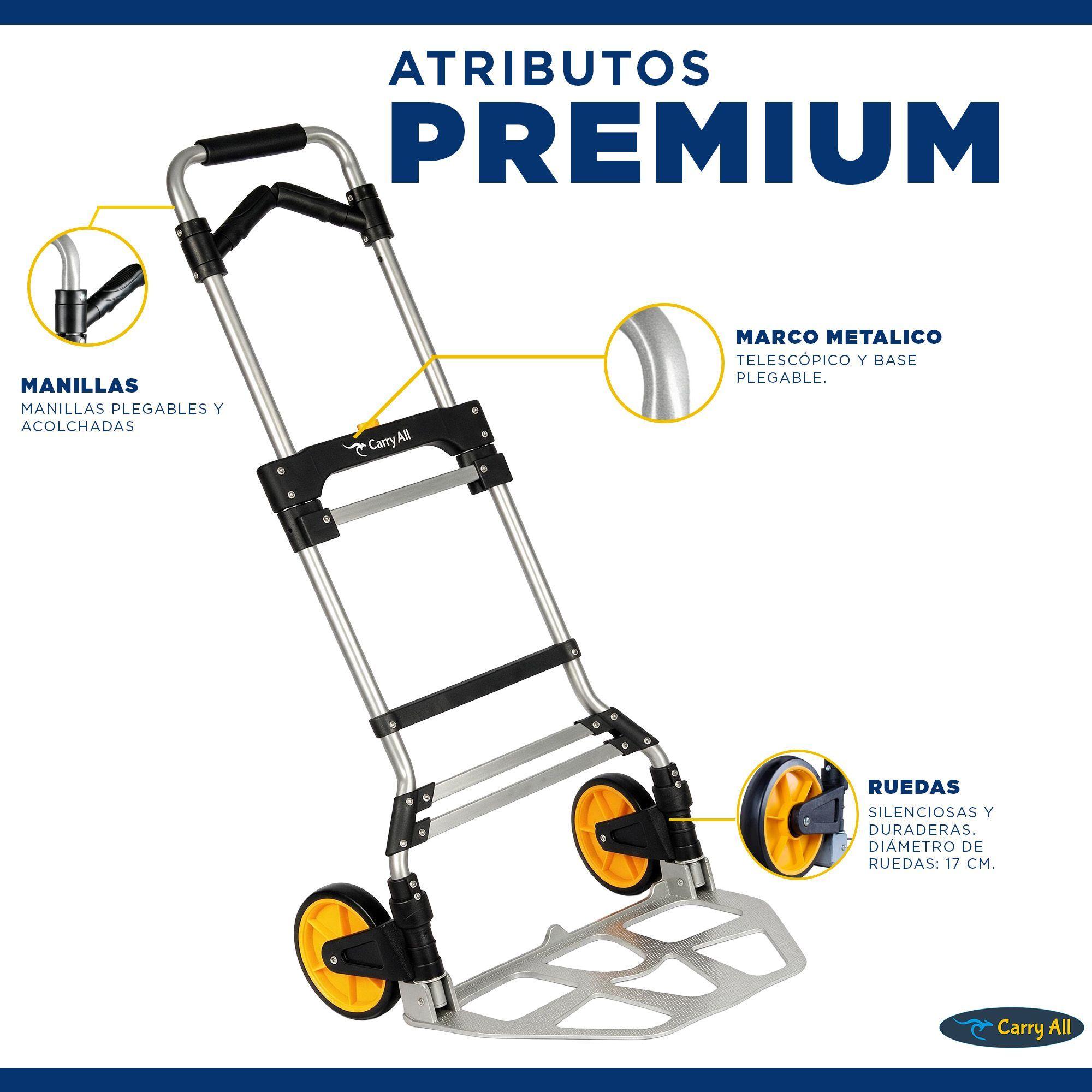 Carro de Carga Plegable Tipo Yegua 150 Kilos Cuerda Rodamientos-2