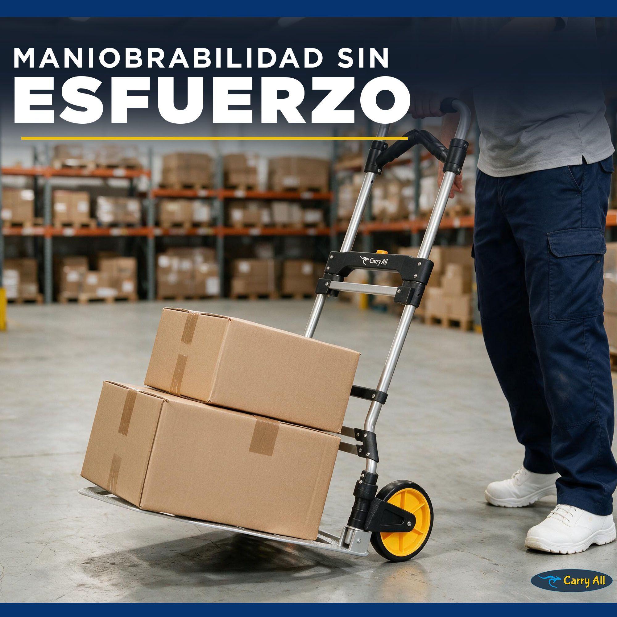 Carro de Carga Plegable Tipo Yegua 150 Kilos Cuerda Rodamientos-8