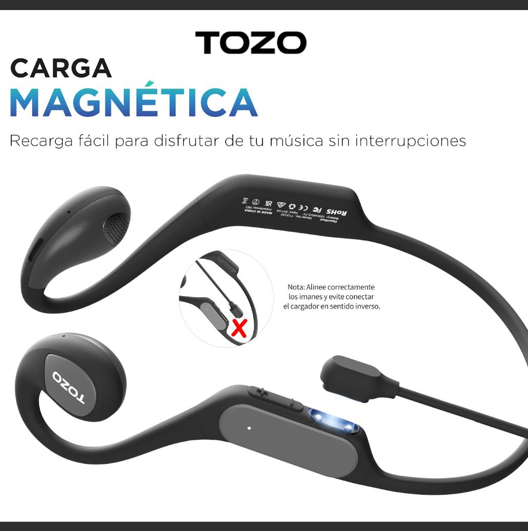 Audífonos Open Ear TOZO OpenReal Deportivos 5.3 16H Bluetooth-2