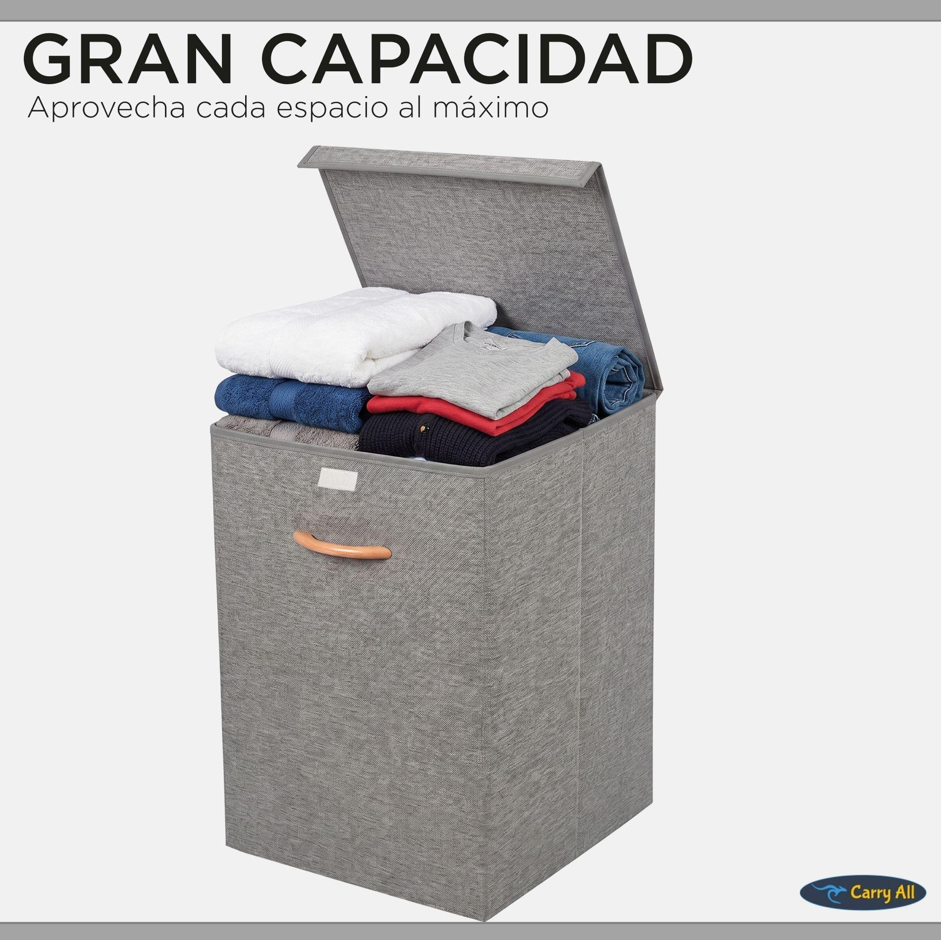 Cesta Canasto Ropa Carry All 78 Litros Plegable Con Tapa-3