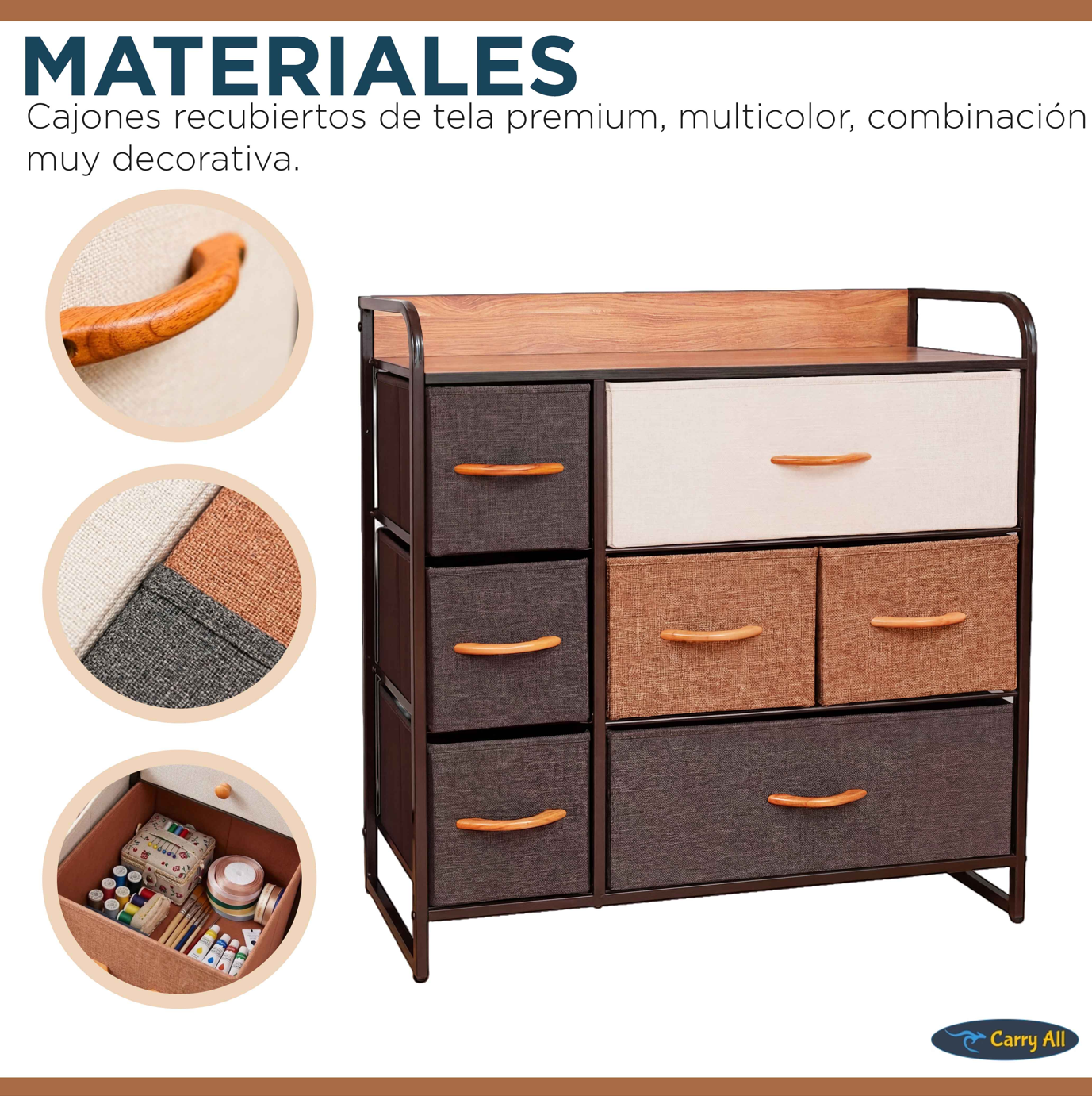 Mueble Cajonera Comoda 7 Cajones Carry All Linea Four Seasons-3