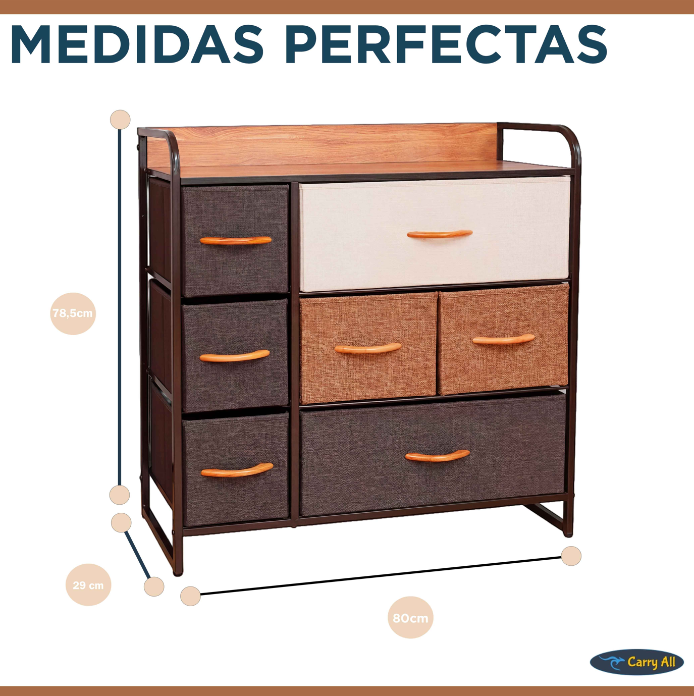 Mueble Cajonera Comoda 7 Cajones Carry All Linea Four Seasons-5