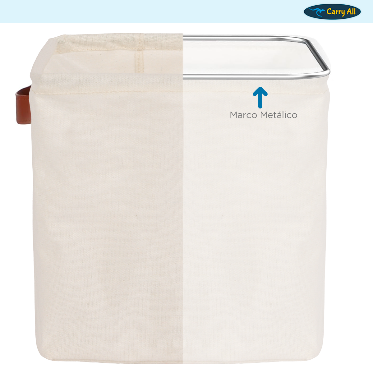 Cesta Organizadora Plegable Carry All De Lino-3