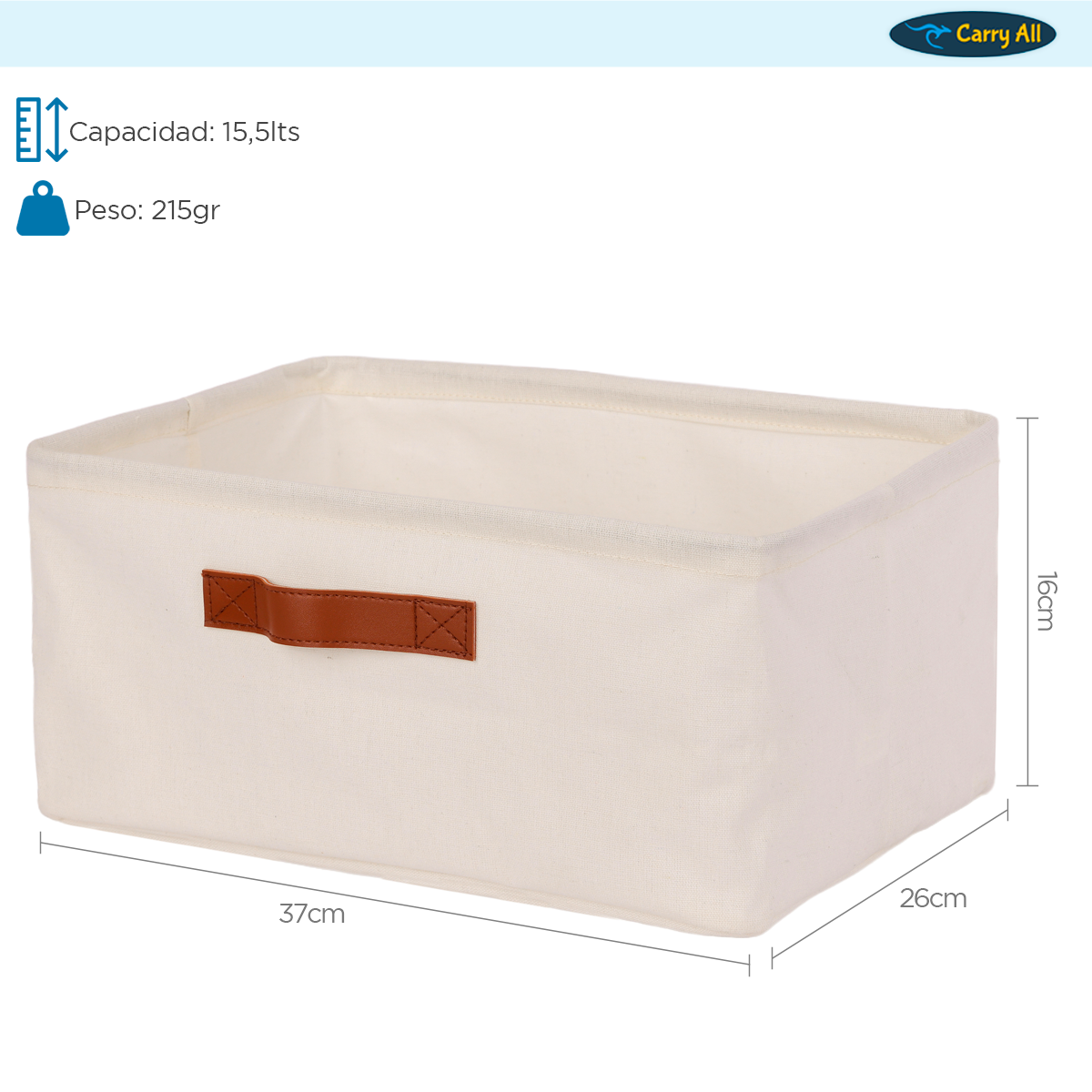 Cesta Organizadora Plegable Carry All De Lino-6